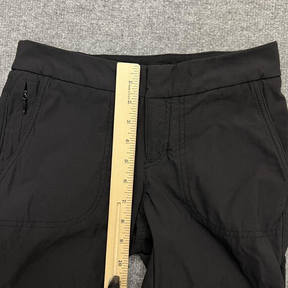 Athleta Pants Womens 0 Black Straight Leg Nylon Spandex Hiking Travel Stretch - Picture 8 of 10